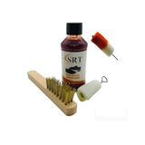 SRTfootcare Süet Nubuk Ayakkabı Bakım Boyası 110 Gr ve Süet Temizleme Tel Fırça (Açık Kahve)