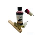Srtfootcare Süet Nubuk Ayakkabı Bakım Boyası 110 gr ve Süet Temizleme Tel Fırça - Bordo