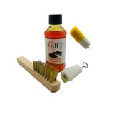SRTfootcare Süet Nubuk Ayakkabı Bakım Boyası 110 Gr ve Süet Temizleme Tel Fırça (Cat Sarısı)