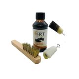 Srtfootcare Süet Nubuk Ayakkabı Bakım Boyası 110 gr ve Süet Temizleme Tel Fırça - Koyu Kahve
