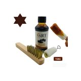 Srtfootcare Süet Nubuk Ayakkabı Bakım Boyası 110 gr ve Süet Temizleme Tel Fırça - Taba