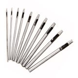 SRTfootcare Yuvarlak Vurma Deri Delik Zımbası 1-6 no Arası 1 Adet Deri El Aleti (Krom, 2 mm)