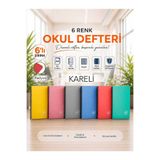 SRY Contra PP Kapak Spiralli 120 Yaprak A4 Kareli 6 Adet Defter