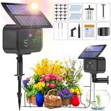 Srygery LCD Ekran Güneş Damla Sulama Sistemi Kiti, 30 Çalışma Modu ve 10 Sulama Aralığı Güneş Enerjili Damla Sulama Kiti 15 Saksı Bitkisini Destekler, Bahçe için 2200mAh Otomatik Sulama Sistemi