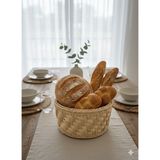 Ss Eral Koop El Yapımı Doğal Hasır Sepet | Ekmek Sepeti 🍞 Saklama Kabı 🧺 Dekoratif Düzenleyici - 12*24*21