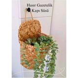 Ss Eral Koop Hasır Sepet (Gazetelik) Kapı Süsü Dekoratif Hediyelik Model - 20*25