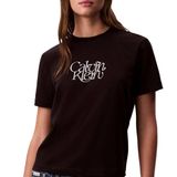 Ss Fitted Script Siyah Kadın T-Shirt