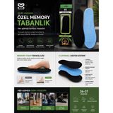 SS Sevim Ayakkabı Ortopedik memorial tabanlık Hafızalı Memory Foam Ayak Tabanlığı – Yakmayan Bez Üst Yüzey, Gün Boyu Konfor ve Kemer/topuk Desteği SEVİM AYAKKABI - 40 - 41