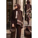 SS Trend Store Kadın El ve Omuz Çantası & Modakaşmir Kaşmir Şal Kombin Seti – Şık Ikili Set - Acı Kahve