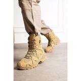 Ss602 4 Mevsim Fermuarlı/Bağcıklı Tactical/Outdoor Unisex Kışlık Askeri Uzun Bej Çöl Botu 44