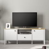 SSB Furniture Helen Beyaz Safir Meşe 58x35x150 cm TV Ünitesi