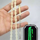SSCglow Kedi Gözü Toz Kehribar Tesbih Fosforlu Gümüş