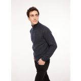 Sseinse Balıkçı Yaka Slim Fit Mavi Erkek Kazak MI2565SS