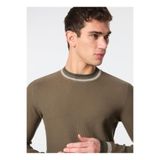 SSEINSE Bisiklet Yaka Slim Fit Kazak, M, 5003235743, Haki, Erkek