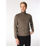 Sseinse Yarım Balıkçı Yaka Slim Fit Kahve Melanj Erkek Kazak MI2763SS - XL