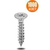 Ssepetlesene Sunta Vidası 3.5X18 Mm Sivri Uçlu Ahşap Tahta Ağaç Vidası (1000 Adet) - Vida