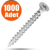 Ssepetlesene Sunta Vidası 3.5X35 Mm Sivri Uçlu Ahşap Tahta Ağaç Vidası (1000 Adet) - Vida