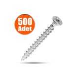 SSEPETLESENE Sunta Vidası 3.5x40 mm Sivri Uçlu Ahşap Tahta Ağaç Vidası (500 ADET) - Vida