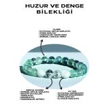 Ssilhoutte Doğaltaş Doğal Taş Bileklik - Sertifikalı El işçiliği - Florit - Kristal Kuvars - Ay Taşı - Şifa ve Enerji