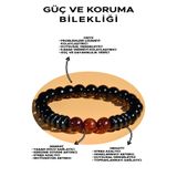 Ssilhoutte Doğaltaş Doğal Taş Bileklik - Sertifikalı El işçiliği - Oniks - Granat - Hematit - Enerji ve Denge