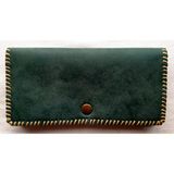 Sska Portföy Cüzdan Telefon ve Kredi Kart Organizeri El Yapımı, Ölçüleri : Kapalı Vaziyette 20 x 12 cm - Yeşil-34056