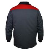 Ssm Sesam Grup 0638 7x7 Gabardin Kapitoneli Iş Montu - Gri - Kırmızı - 2XL