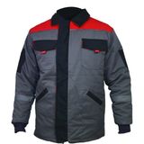 Ssm Sesam Grup 0638 7x7 Gabardin Kapitoneli Iş Montu - Gri - Kırmızı