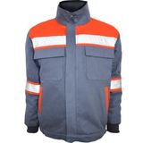 Ssm Sesam Grup 0638 7x7 Gabardin Kapitoneli İş Montu - Gri - Turuncu