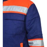Ssm Sesam Grup 0638 7x7 Gabardin Kapitoneli İş Montu - Turuncu - Lacivert