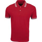 Ssm Sesam Grup Çizgili Polo Yaka İş Tişörtü - Bordo - XL
