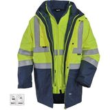 Ssm Sesam Grup Oxford 5+1 Reflektörlü Içi Çıkmalı Kışlık Parka Mont Sarı - 2XL