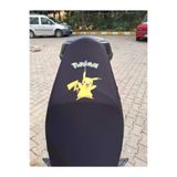 SSS TEKSTİL DESENLİ SİYAH MOTOSİKLET SELE KILIFI LİKRALI KUMAŞ SİYAH