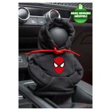 SSS TEKSTİL Marvel Spidermen Siyah Vites Hoodie Araç Vites Kıyafeti Vites Poları Oto Aksesuarı Vites Topuzu