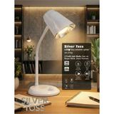 ST-7793 Şarjlı LED Masa Lambası - 3000MAH Bataryalı, 3 Renk Modlu ve Dimmerli Esnek Çalışma Işığı - Beyaz