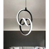 St Aydınlatma Feliz Antre Salon Mutfak İçin Siyah Kasa Beyaz Işıklı Led Avize