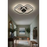 St Aydınlatma Helen Antre Salon İçin Plafonyer Avize Beyaz Işıklı Led Avize - Siyah