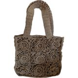 St Creative Handmade, Kağıt Ip, El Örgüsü, Hasır, Kadın Omuz Çantası