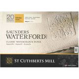 St Cuthberts Mill Saunders Waterford Suluboya Defteri Blok Rough - Kalın Doku 300 gr 18 x 26 cm 20 Yaprak