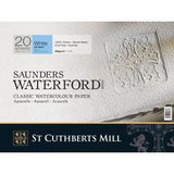 St Cuthberts Mill Saunders Waterford Suluboya Defteri Blok Soğuk Baskı - Orta Doku 300 gr 18 x 26 cm 20 Yaprak
