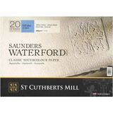 St Cuthberts Mill Saunders Waterford Suluboya Defteri Blok Soğuk Baskı - Orta Doku 300 gr 23 x 31 cm 20 Yaprak