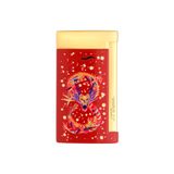 St Dupont 027776 Slim 7 Chrome Golden Dragon Red Çakmak