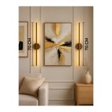 ST LİGHTİNG (2 ADET)70cm ESKİTME GOLD Kablosuz Pilli Salon Koridor Tablo Duvar Resim Televizyon Kenarı Aplik Duvar Aydınlatma