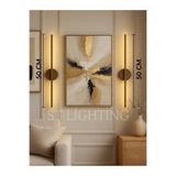 ST LİGHTİNG Gold50cm Pilli Salon Koridor Tablo Duvar Resim Televizyon Kenarı Aplik Duvar Aydınlatma 2 adet
