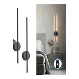 St Lighting Siyah Pilli 70Cm Tak Çalıştır Pil Dahil Duvar Aplik Günışığı 3000K (1 Adet)