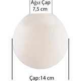 St. Morritz 14 cm Mat Karpuz Avize Camı, Şık ve Hafif Aydınlatma Için - 0-Siyah