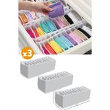 St. Morritz 3 Adet - 11 Gözlü Çekmece Içi Akordiyon Organizer - Medium 15 x 44 x 17