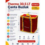 St. Morritz 30,5 Lt Termo Çanta Buzluk Alüminyum Iç Kaplamalı Piknik Kamp Seyahat Soğutucu Termal Taşıma Çantası - -Olivine