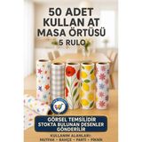 St. Morritz 50 Adet(5 Rulo) Kullan At Masa Örtüsü Sıvı Geçirmez 100X120 cm Piknik Sofra Kağıdı Tek Kullanımlık