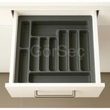 St. Morritz 55X49 cm Çekmece Içi Kaşıklık 55 cm Kaşıklık Gri Mutfak Organizer Düzenleyici (48*40 A Kesilebilir)