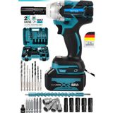 St. Morritz 5AH Professional Somun Sökme Şarjlı Darbeli Matkap Vidalama Set Sarı Powerblack